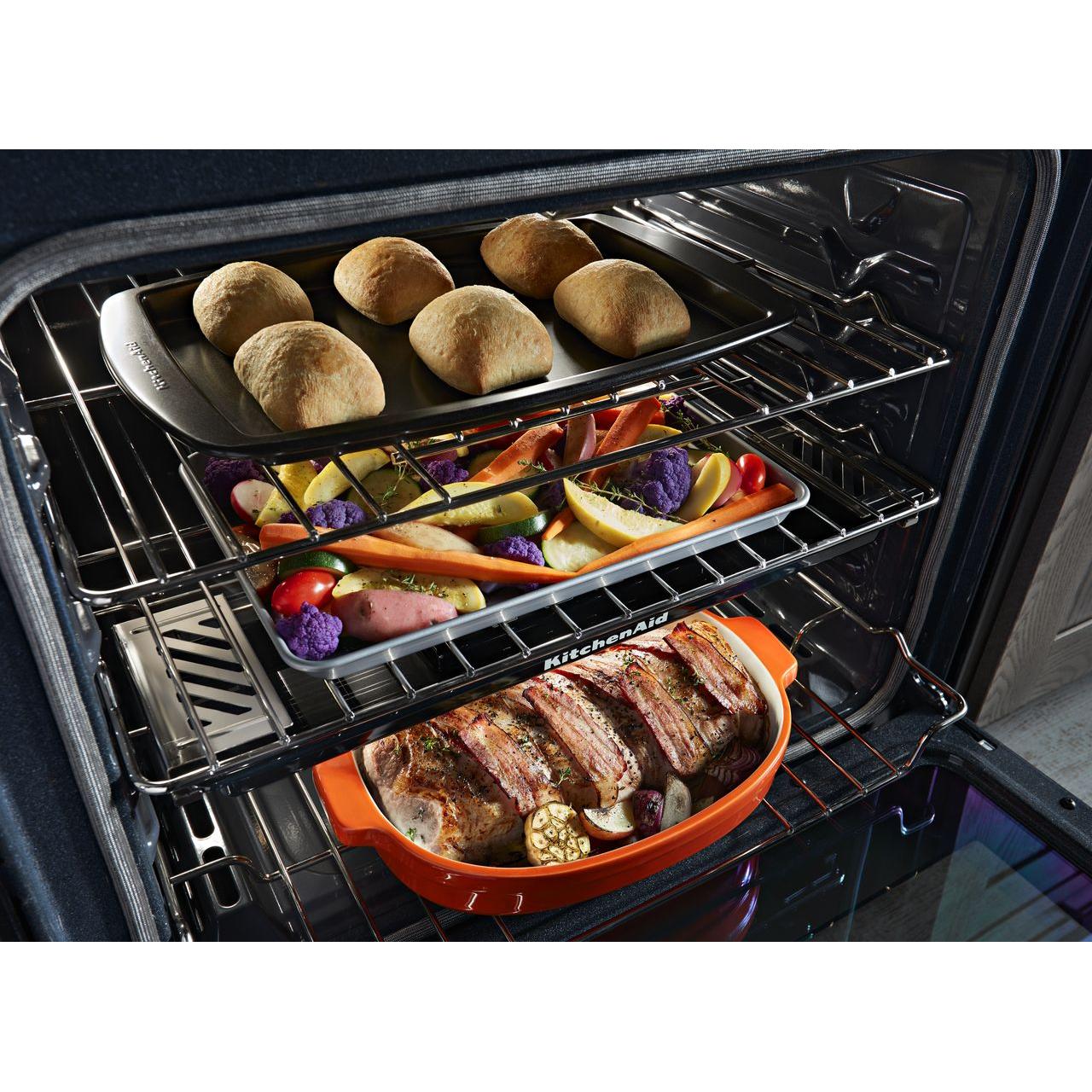 KitchenAid 30-inch Slide-In Gas Range KSGG700EBS