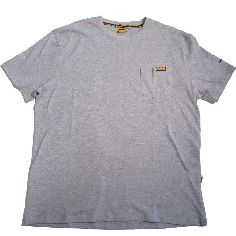 DEWALT Guaranteed Tough Pocket T-Shirt Heather Gray 2X ;