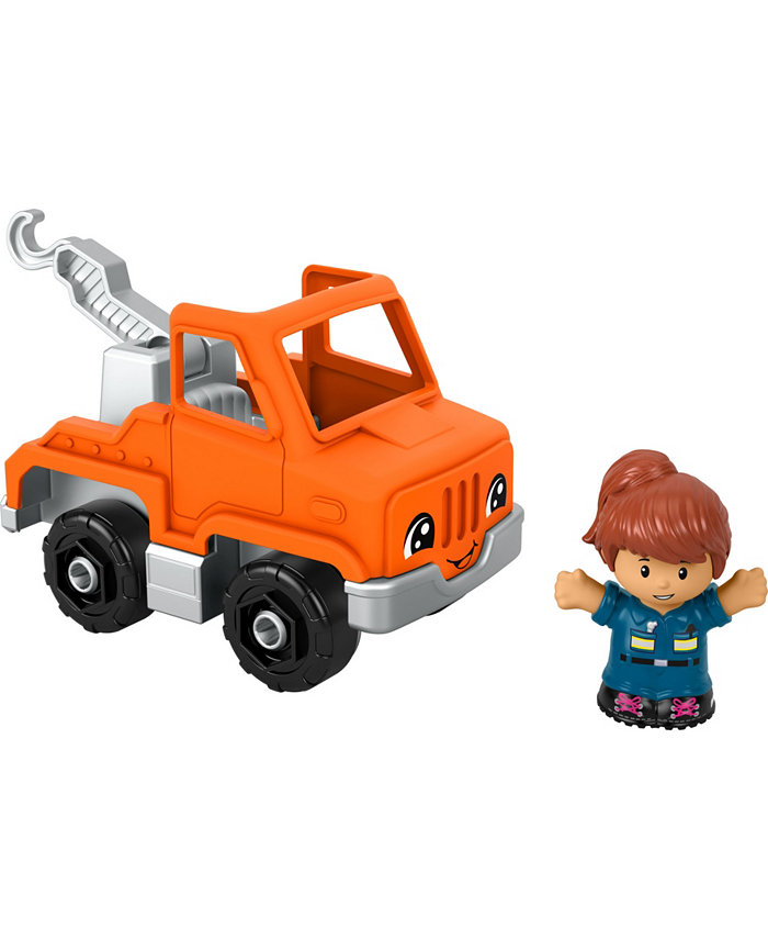 Fisher Price Little People Help and Go Tow Truck and Figure Set for Toddlers  2 Pieces