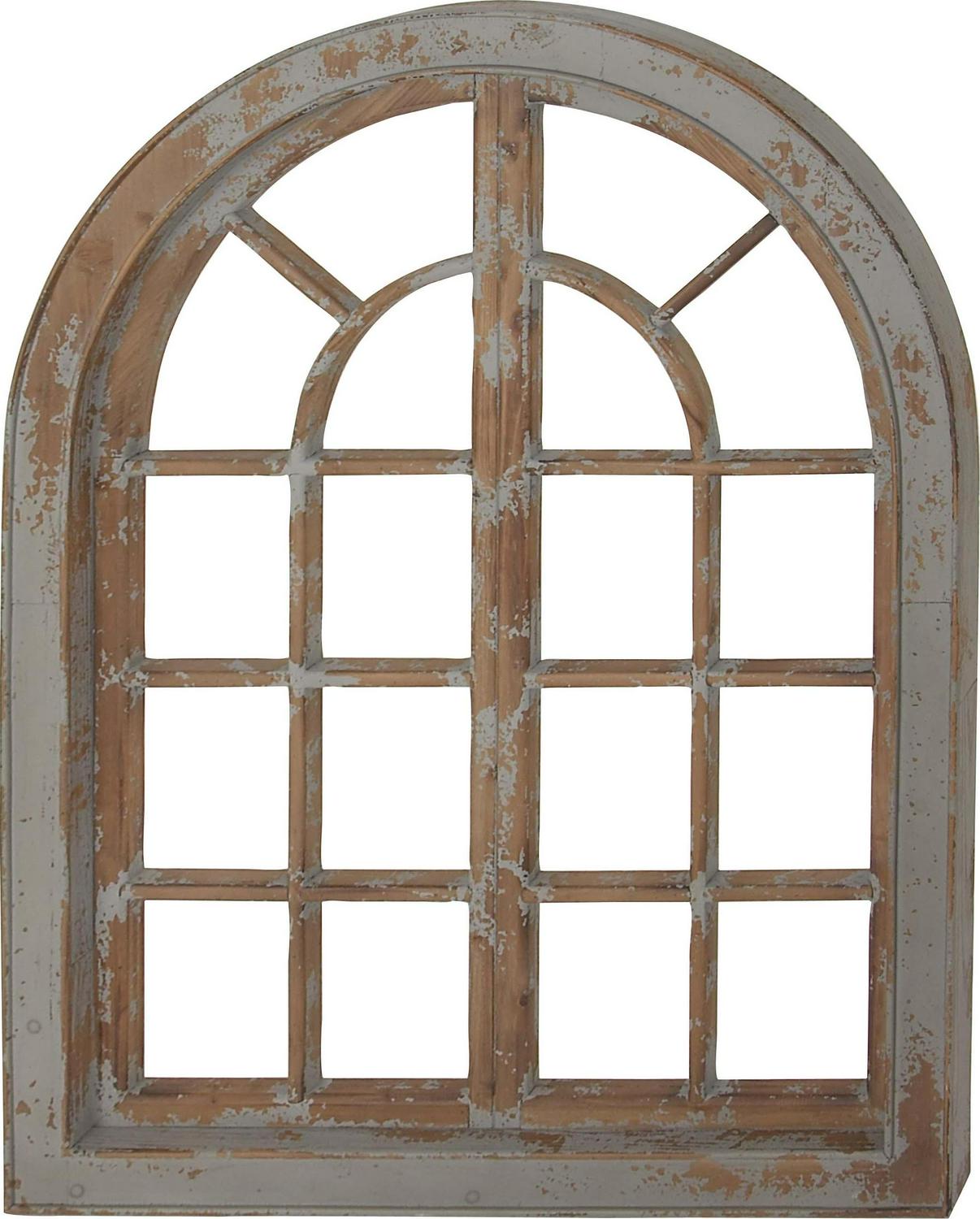 Decmode Traditional Arched Wooden Wall Decor， Gray