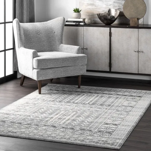 Gray Vintage Rug 9 x27