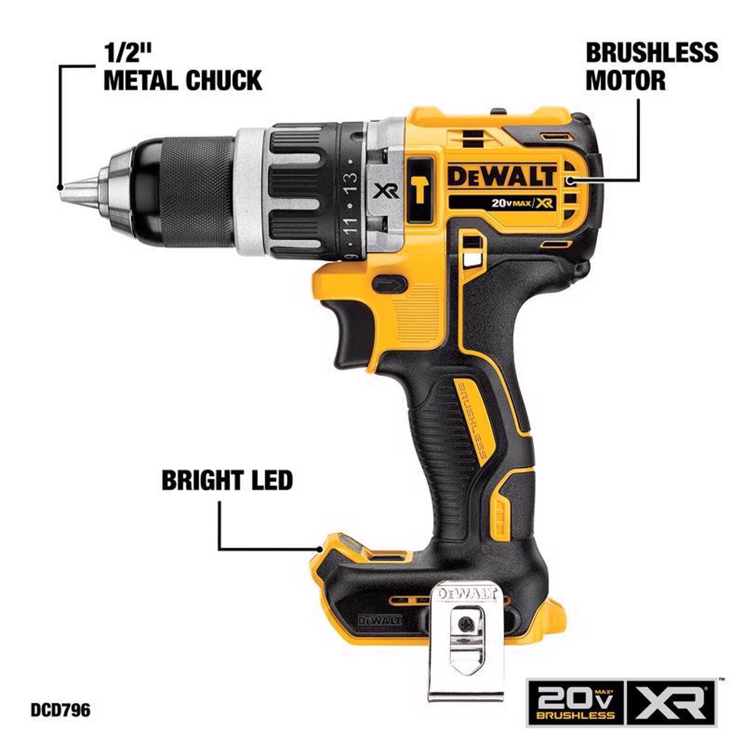 DW 20V MAX Cordless Brushless 2 Tool Hammer Drill and Impact Driver Kit