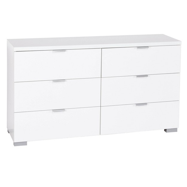 Zuri Six Drawer Chest White Buylateral