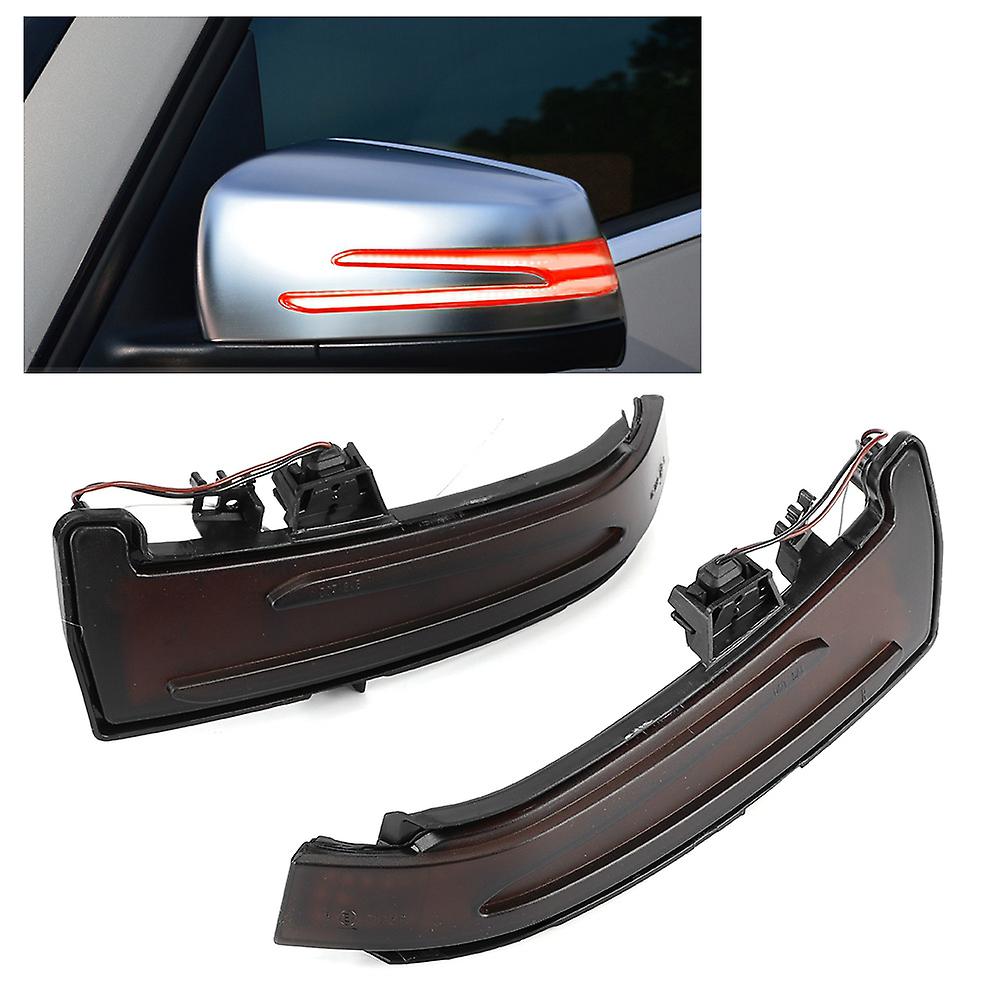 1pair Led Dynamic Signal Rearview Mirror Indicator Flashing Light Fit For Mercedes-benz C/e/s Classred