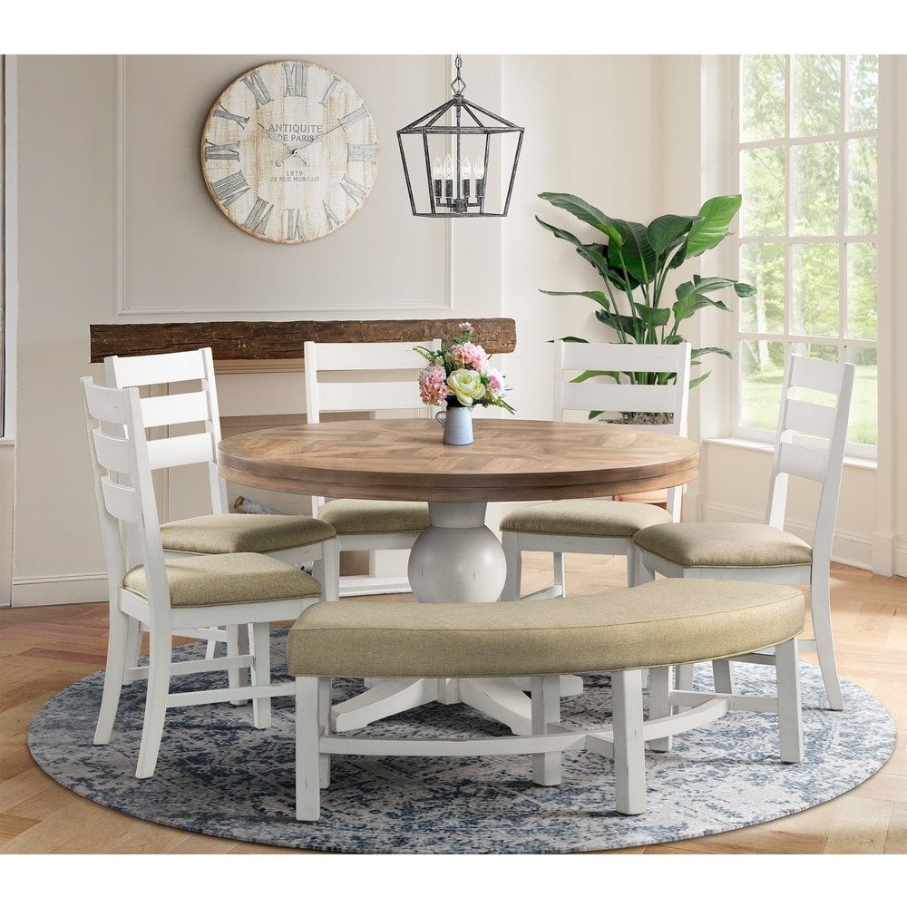 Picket House Furnishings Barrett Round 6PC Dining Set