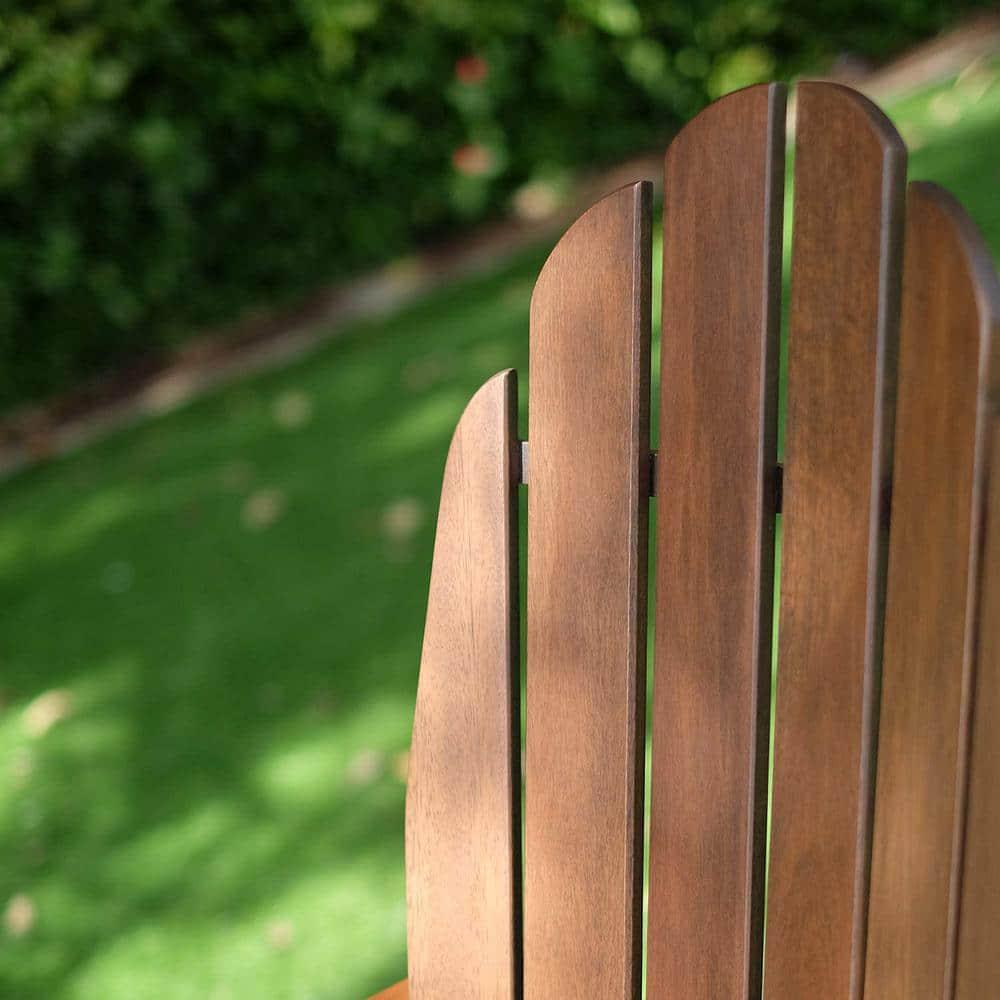 Cambridge Casual Moni Mahogany Wood Natural Brown Adirondack Chair FREE Tray Table