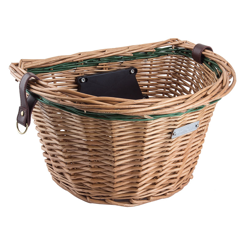 BASKET SunLite Front WICKER HONEY-Green QR