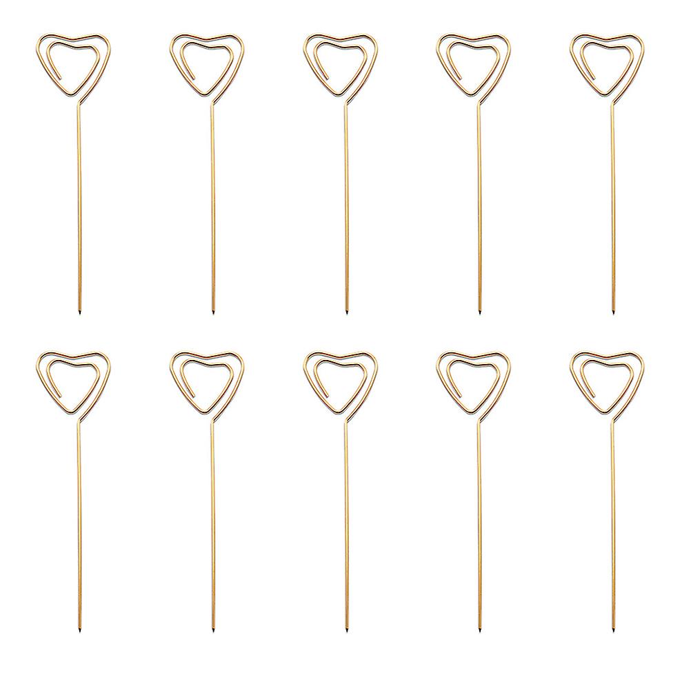 10pcs Stainless Steel Pick Heart Fruit Pick Chic Cocktail Pick Cocktail Stick