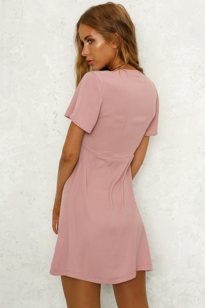 No Repeats Dress Dark Blush