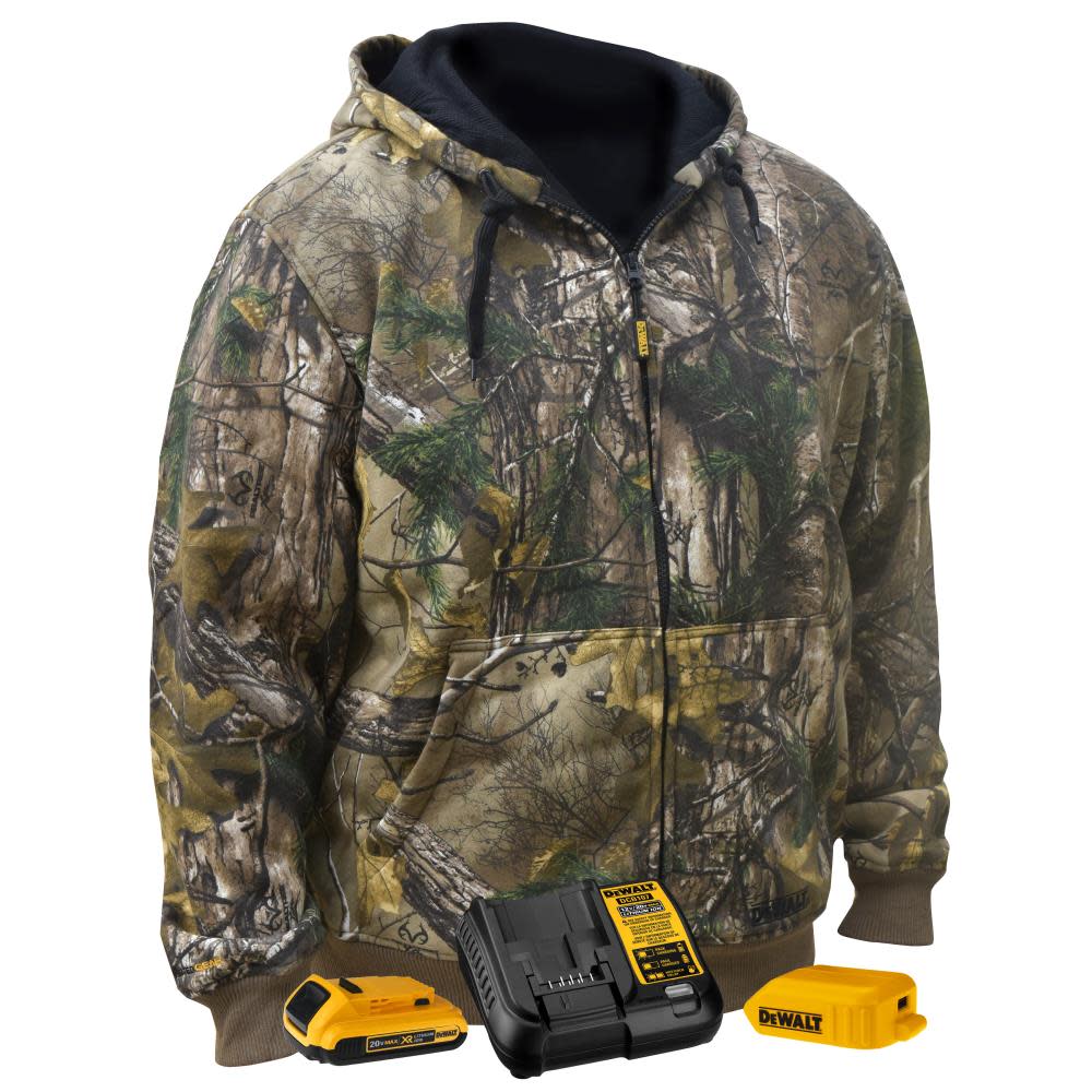 DEWALT Unisex Realtree XTRA Camouflage Heated Kit Hoodie 2X DCHJ074D1-2X from DEWALT