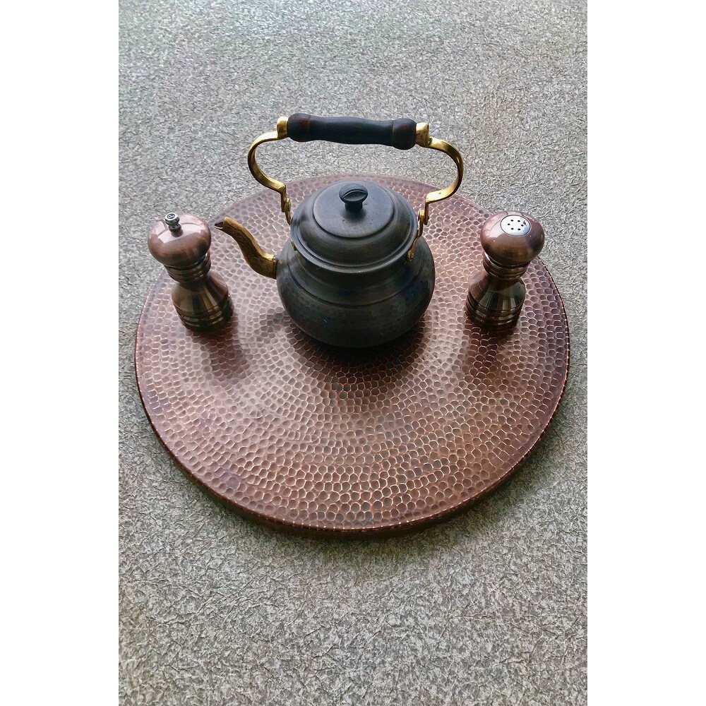 18-in Hammered Copper Lazy Susan in Oil Rubbed Bronze (LS18DB)