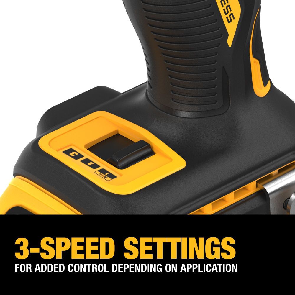 DEWALT ATOMIC 20V MAX 1/4" 3 Speed Impact Driver Cordless Kit DCF850P2 from DEWALT