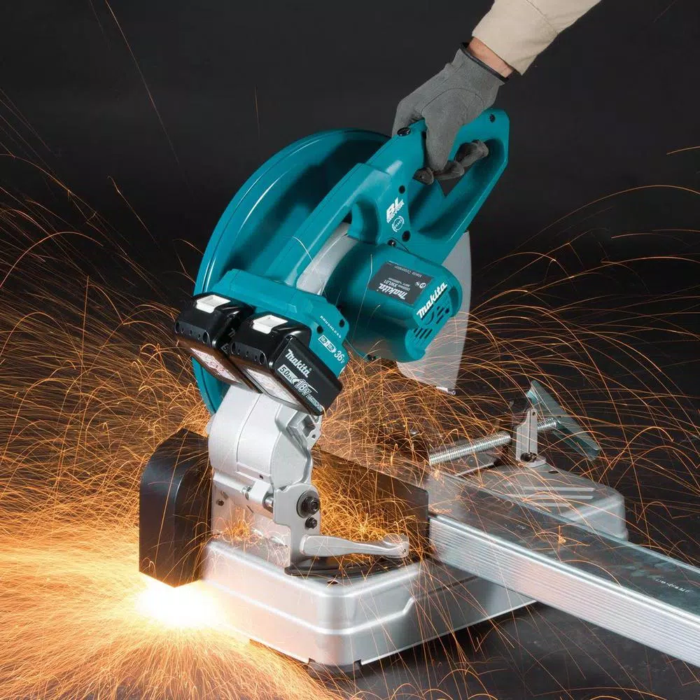 Makita 18-Volt X2 LXT Lithium-Ion 36-Volt Brushless Cordless 14 in. Cut-Off Saw with Electric Brake， 5.0 Ah and#8211; XDC Depot