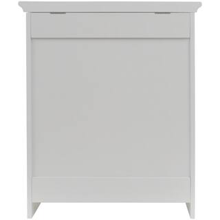 Redmon Contemporary Country White No Additional Features Wood Laundry Hamper with Shaker Style Panels 5230WH