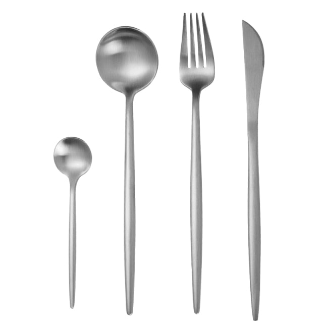 Rose Gold Tableware Set Stainless Steel Cutlery Set Western Food Tableware Luxury Fork Teaspoon Knife Cutlery Set fork spoon