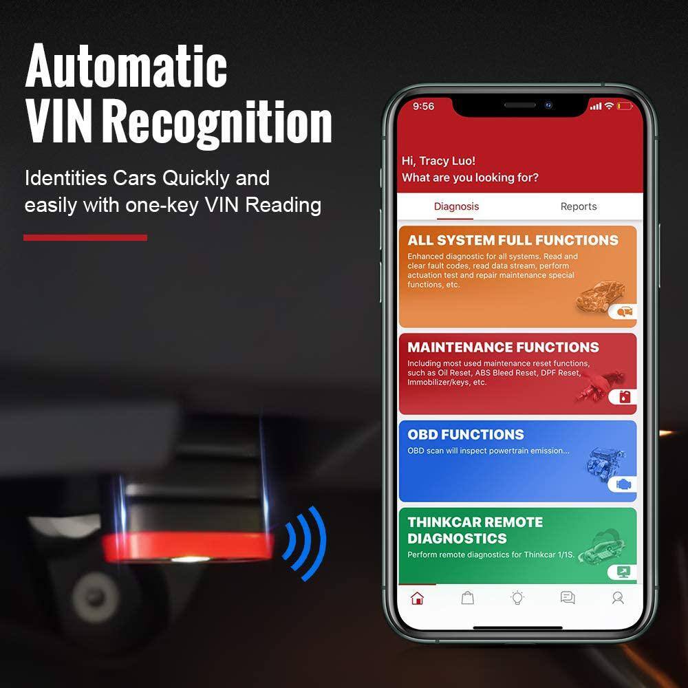 Thinkcar Thinkdiag Mini Bluetooth OBD2 Scanner Full System Diagnostics with 15 Reset Functions Auto VIN DTC Lookup Live Data TKDIAGMINI