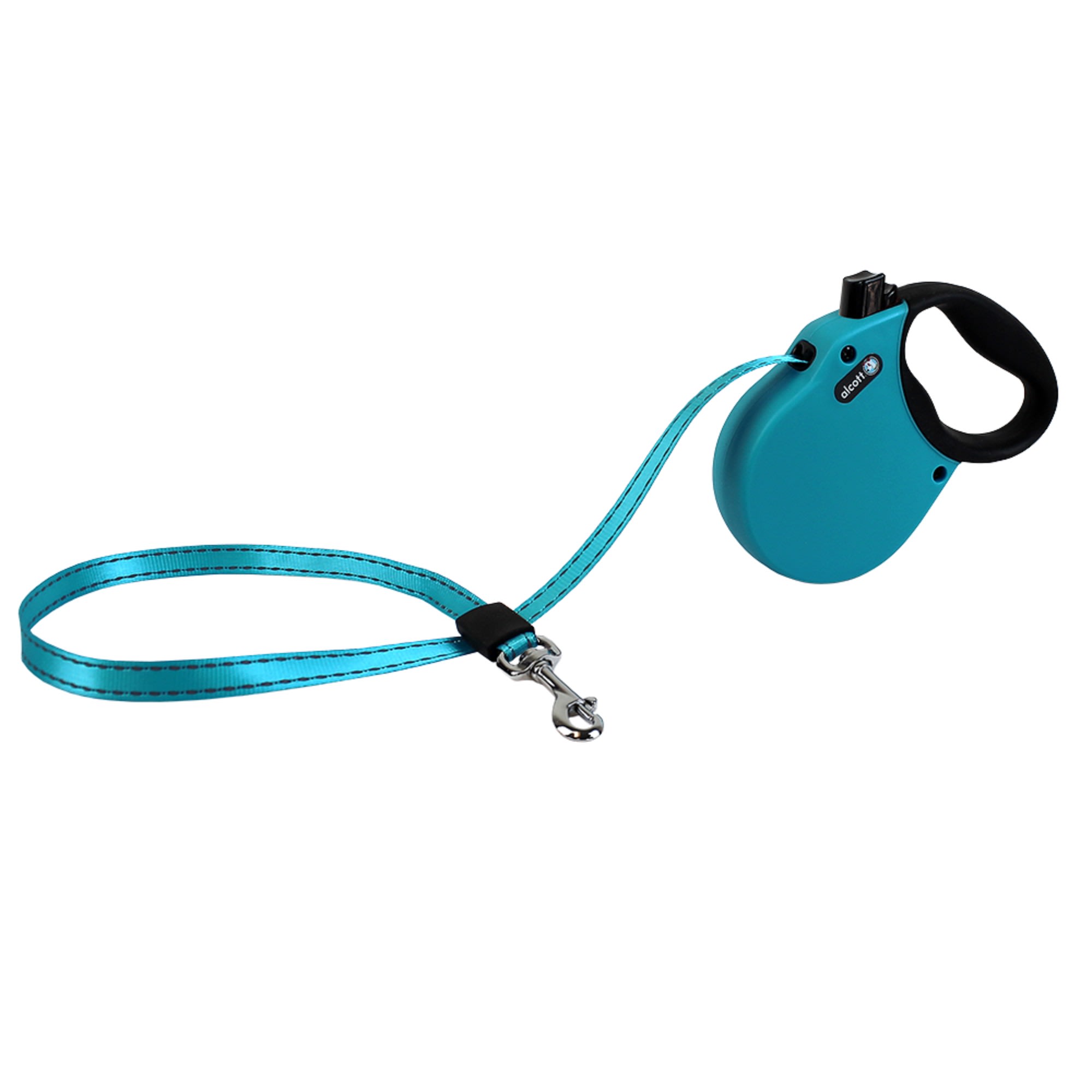 alcott Blue Adventure Retractable Dog Leash for Dogs Up To 25 lbs.， 10 ft.