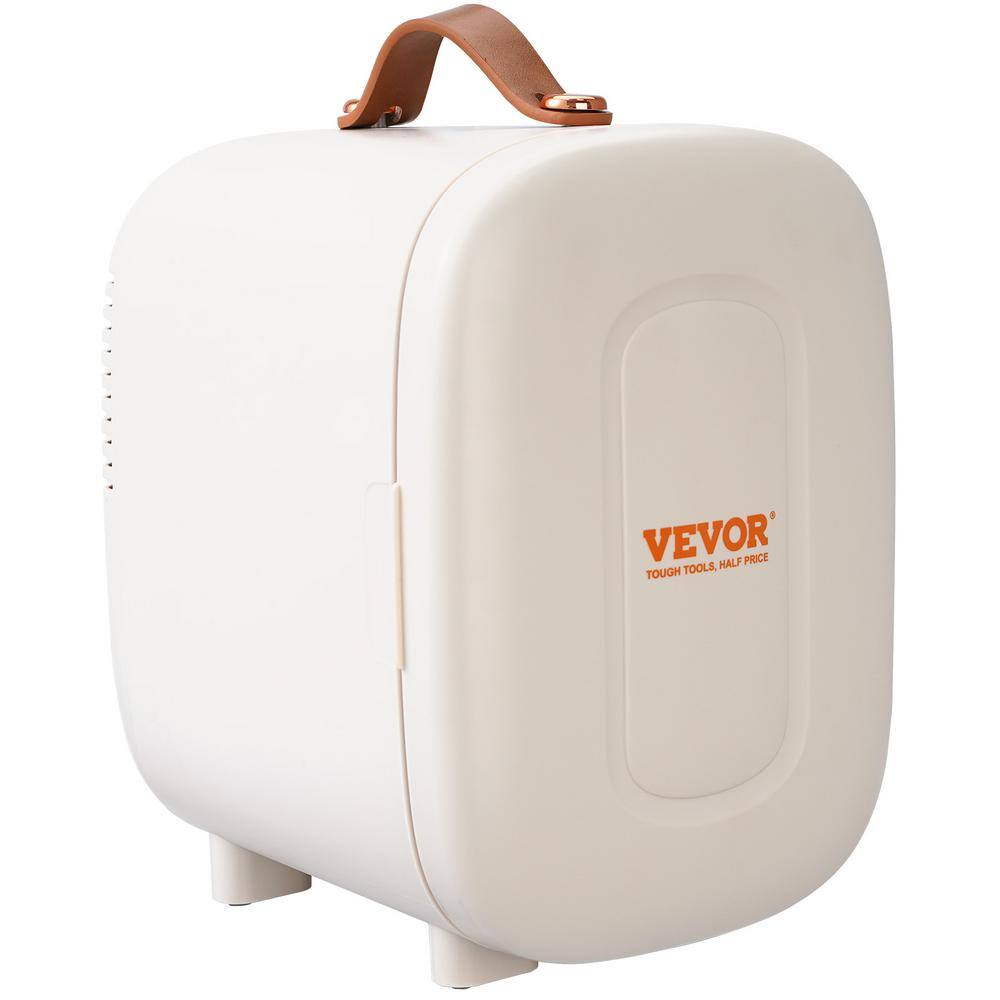 VEVOR Mini Fridge 11.26 in. 0.14 cu.ft. Retro Mini Refrigerator in White Small Beverage Fridges MNBXBSSLPTM4L21XMV1