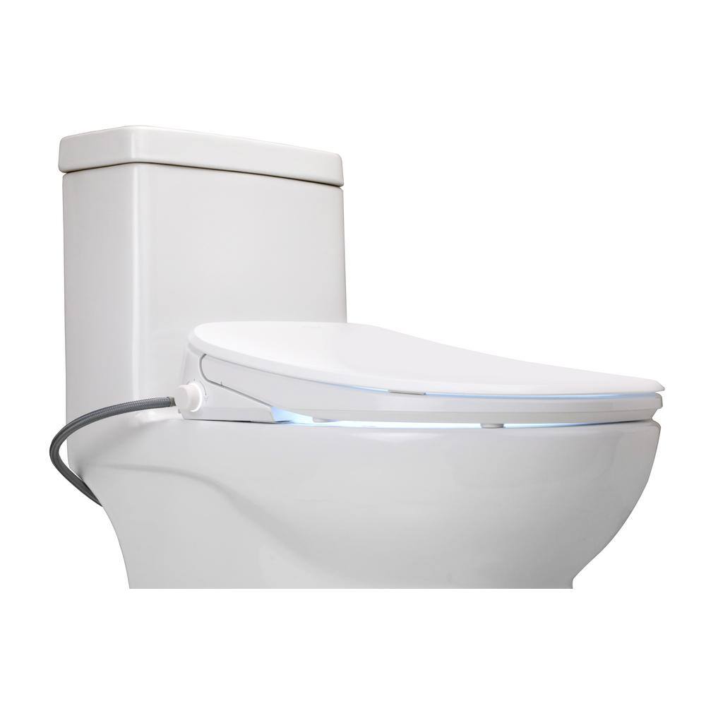 Alpha Bidet UX Pearl Electric Bidet Seat for Elongated Toilets in. White UX-EW