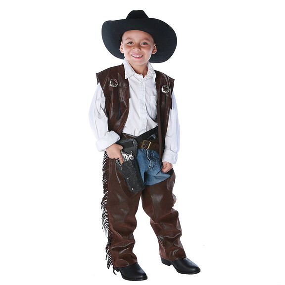 Underwraps Boy's Cowboy Chaps  ampVest Costume