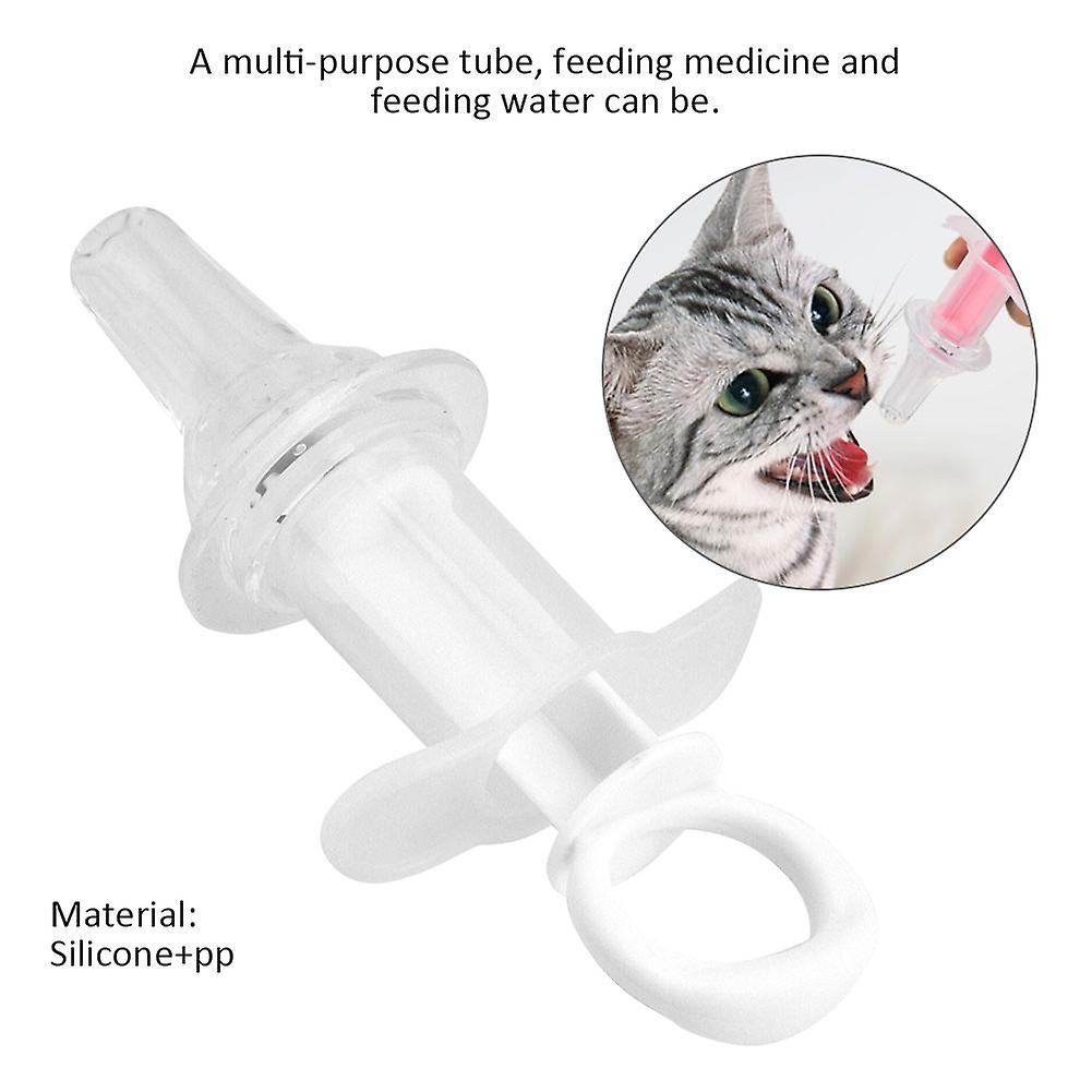 Baby Pet Medicine Feeder Infant Dispenser Syringe Medicine Feeding Needle(white)