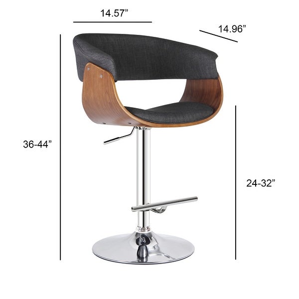 Mid-century Modern Height-adjustable Swiveling Bar Stool