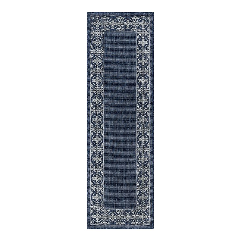 KHL Rugs Veranda Varrock Medallion Framed Indoor Outdoor Rug