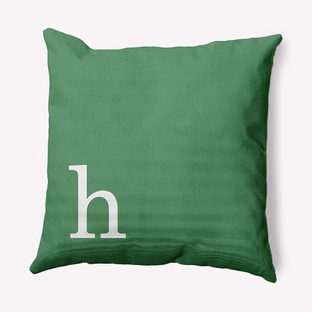 Modern Monogram Indoor/Outdoor Throw Pillow H