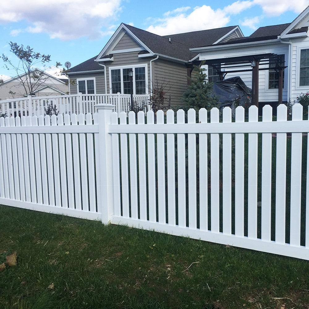 Weatherables Provincetown 3 ft. H x 6 ft. W White Vinyl Picket Fence Panel Kit PWPI-3NR-3x6