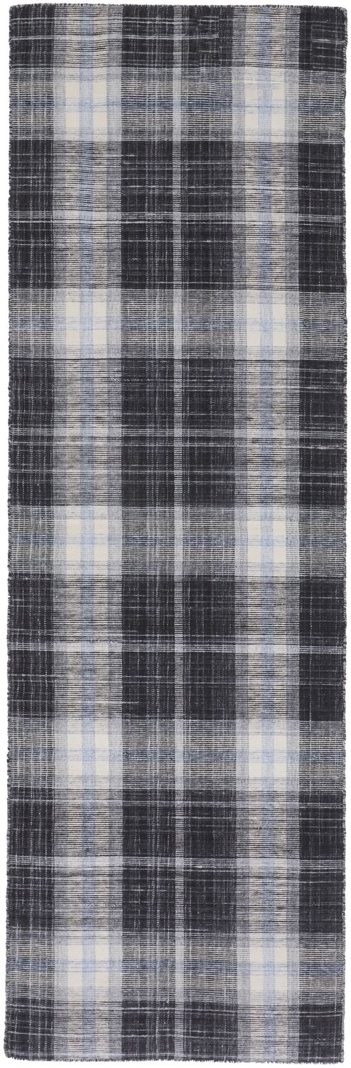 Moya Flatweave Black and White Rug by BD Fine