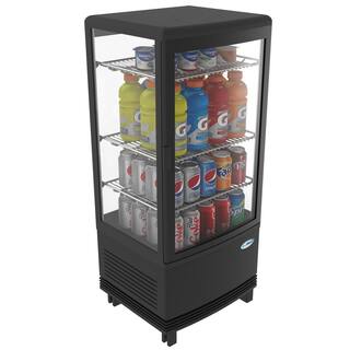 Koolmore 16 in. W 3 cu. Ft. Countertop Commercial Refrigerator Glass Display Beverage Cooler in Black KT17-3B