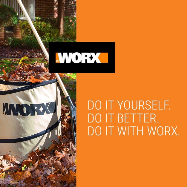 Worx Wa0030 Landscaping 26 gallon Collapsible Yard Waste Bag leaf Bin