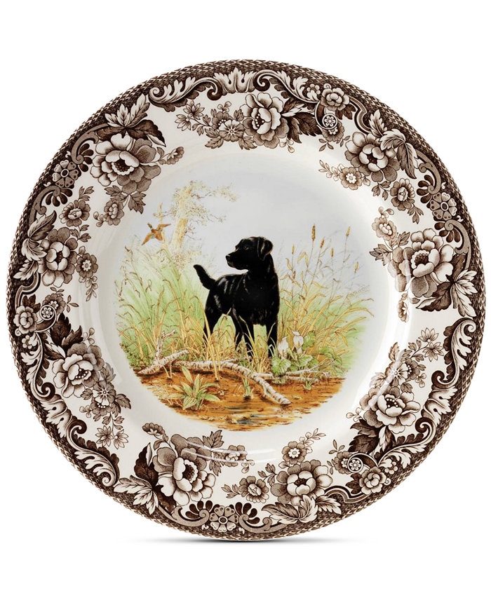 Spode Woodland Black Lab Dinner Plate