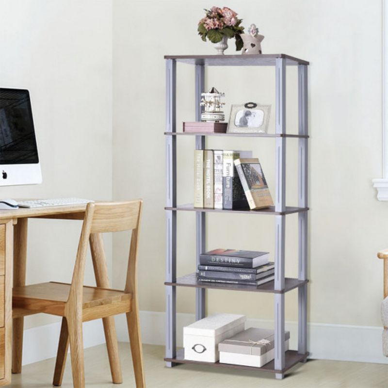 5-Tier Multi-Functional Storage Shelves Rack Display Bookcase