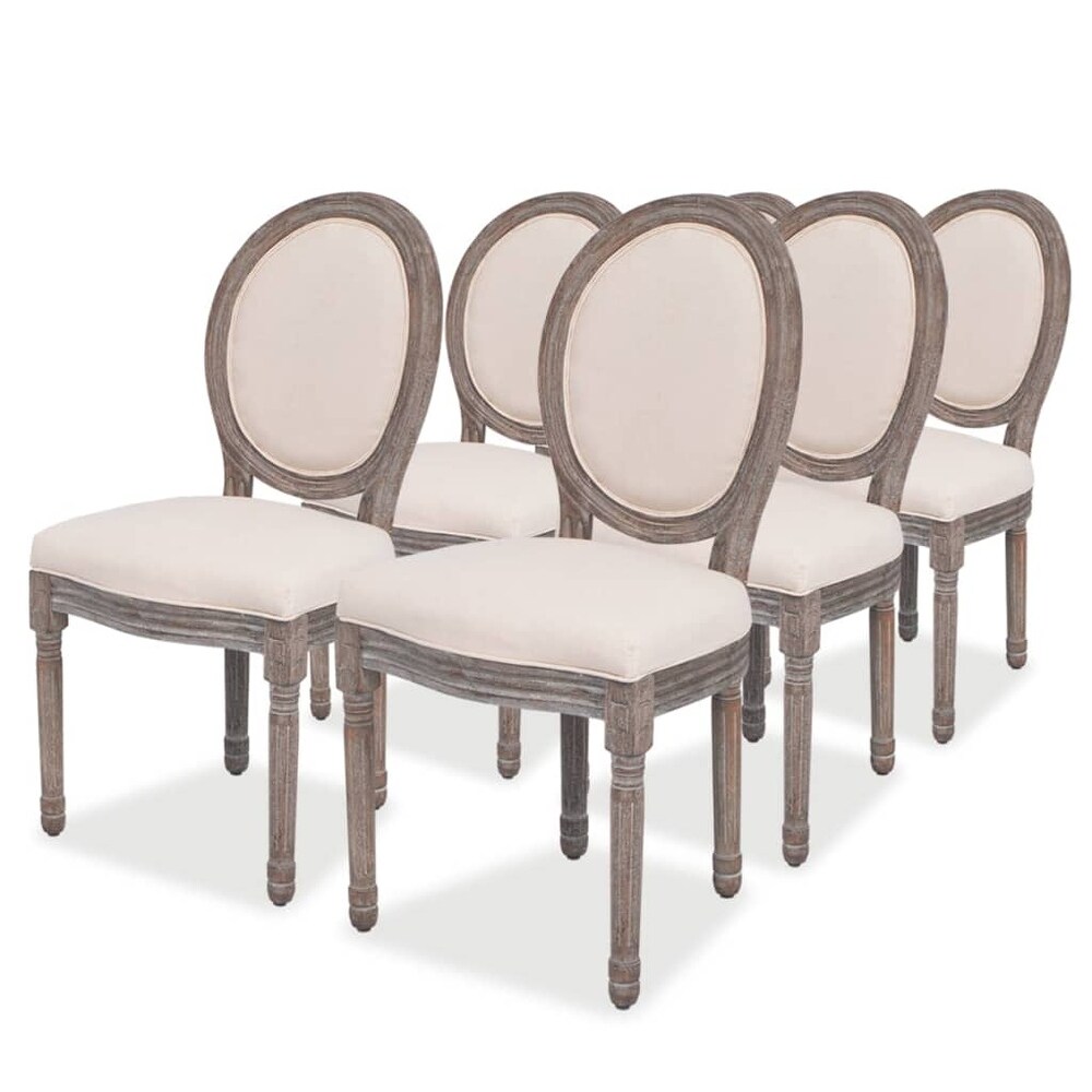 vidaXL Dining Chairs 2/4/6 pcs Cream Fabric