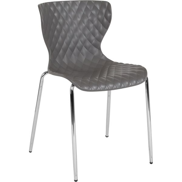 Lowell Contemporary Design Gray Plastic Stack Chair