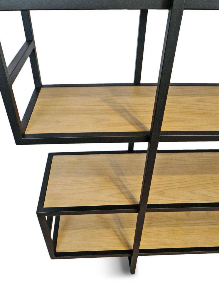 Modern Iron and Oak Display Shelf   Industrial   Bookcases   by Design Mix Furniture  Houzz