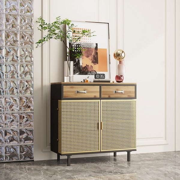 2 Drawers Sideboard， Modern Furniture Decor Storage Cabinet