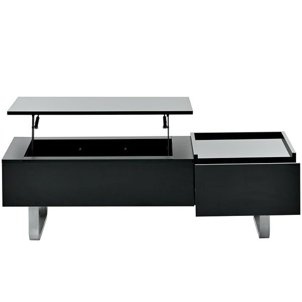 Contemporary Lift-Top Coffee Table with High-Gloss Surface