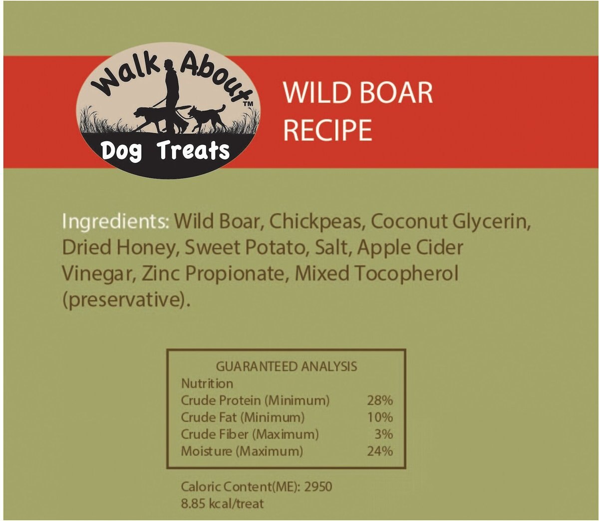 Walk About Wild Boar with Apple Grain-Free Jerky Dog Treats， 5.5-oz bag