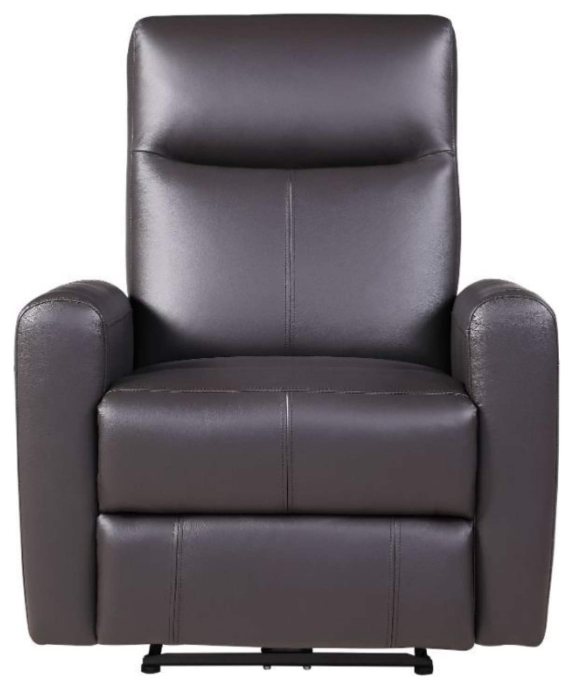 Modern Recliner  Comfortable Genuine Leather Seat With Sloped Arms   Contemporary   Recliner Chairs   by Decor Love  Houzz