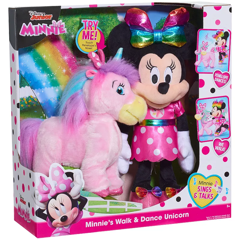 Disney's Minnie Mouse Walk and Dance Unicorn Plush Set