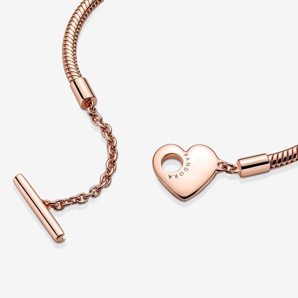 PANDORA  Pandora Moments Heart T-Bar Snake Chain Bracelet