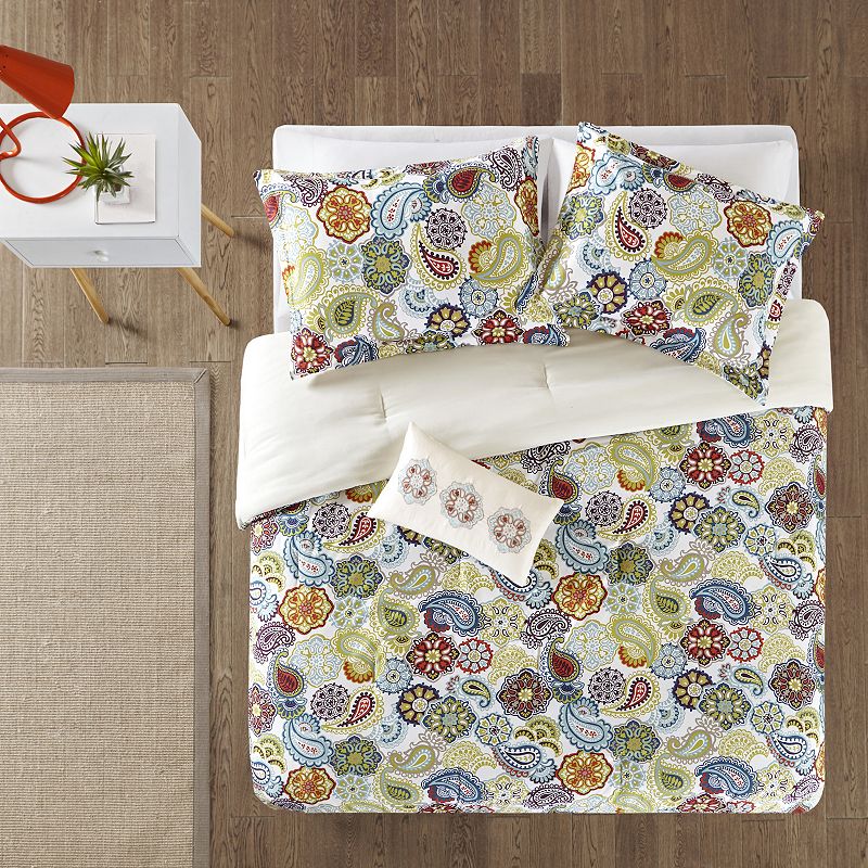 Mi Zone Asha Paisley Comforter Set with Throw Pillow