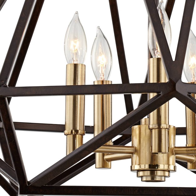 Wide Modern Geometric Cage 5 light Fixture For Dining Room House Kitchen Island Bedroom Home