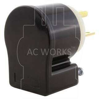 AC WORKS 15 Amp 250-Volt NEMA 6-15P 3-Prong All Angles Elbow Industrial Grade Male Plug ASE615P