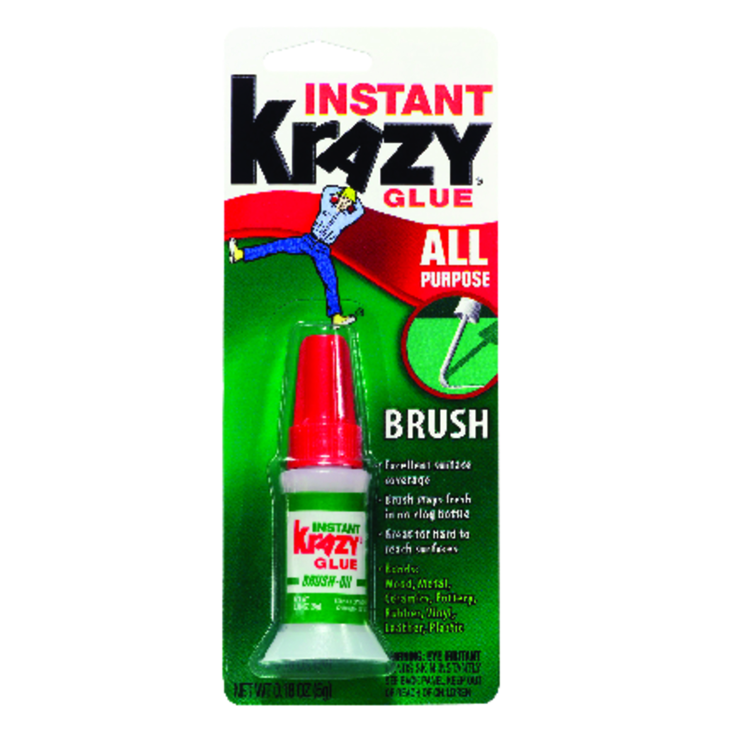 Krazy Glue Super Strength Cyanoacrylate All Purpose Brush On 0.18 oz