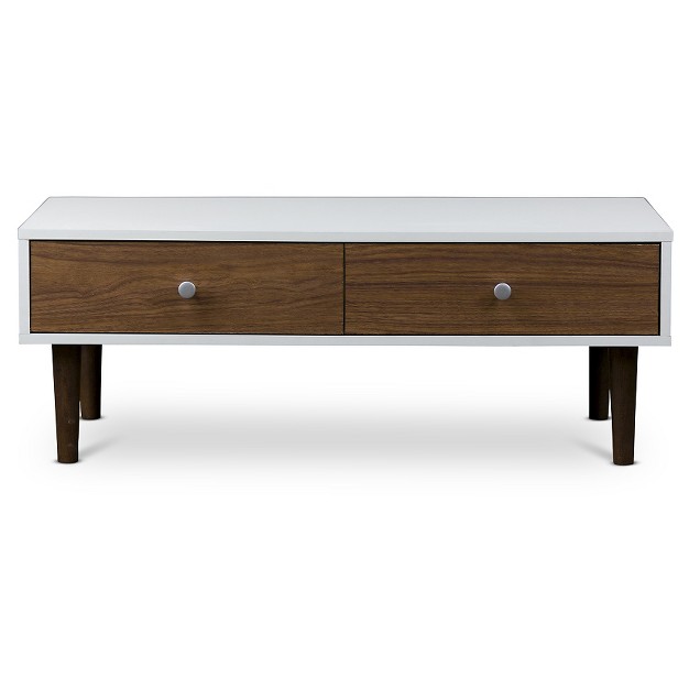 Gemini Wood Contemporary Coffee Table Baxton Studio