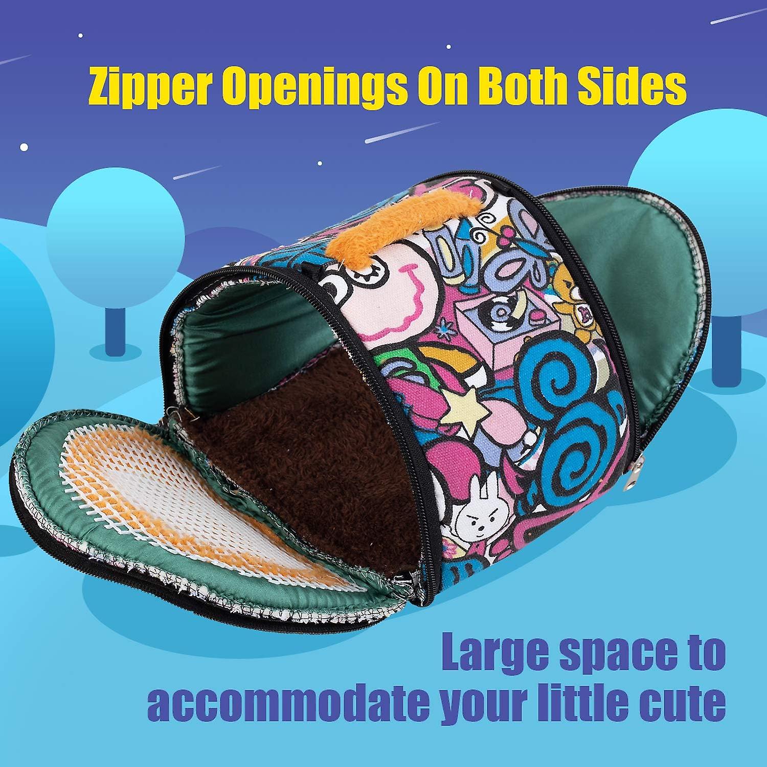 Hamster Carrier Bag- Small Animal Portable Breathable Outgoing Bag Small Guinea Pig Hedgehog Carriers With Detachable Strap Double Zipper Travel Pets