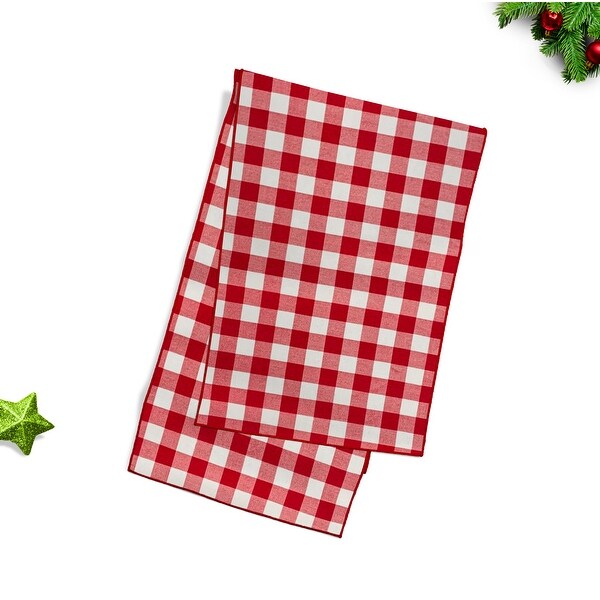 Joita Reversible PLAIDO Bright Red/PLAIDO Bright Red Christmas Table Runner